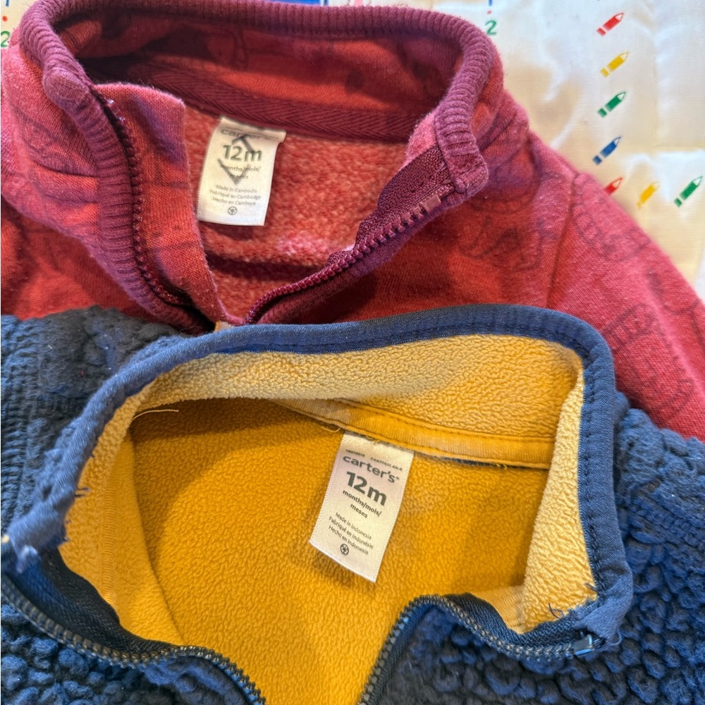 Kids onsie and sweatshirt